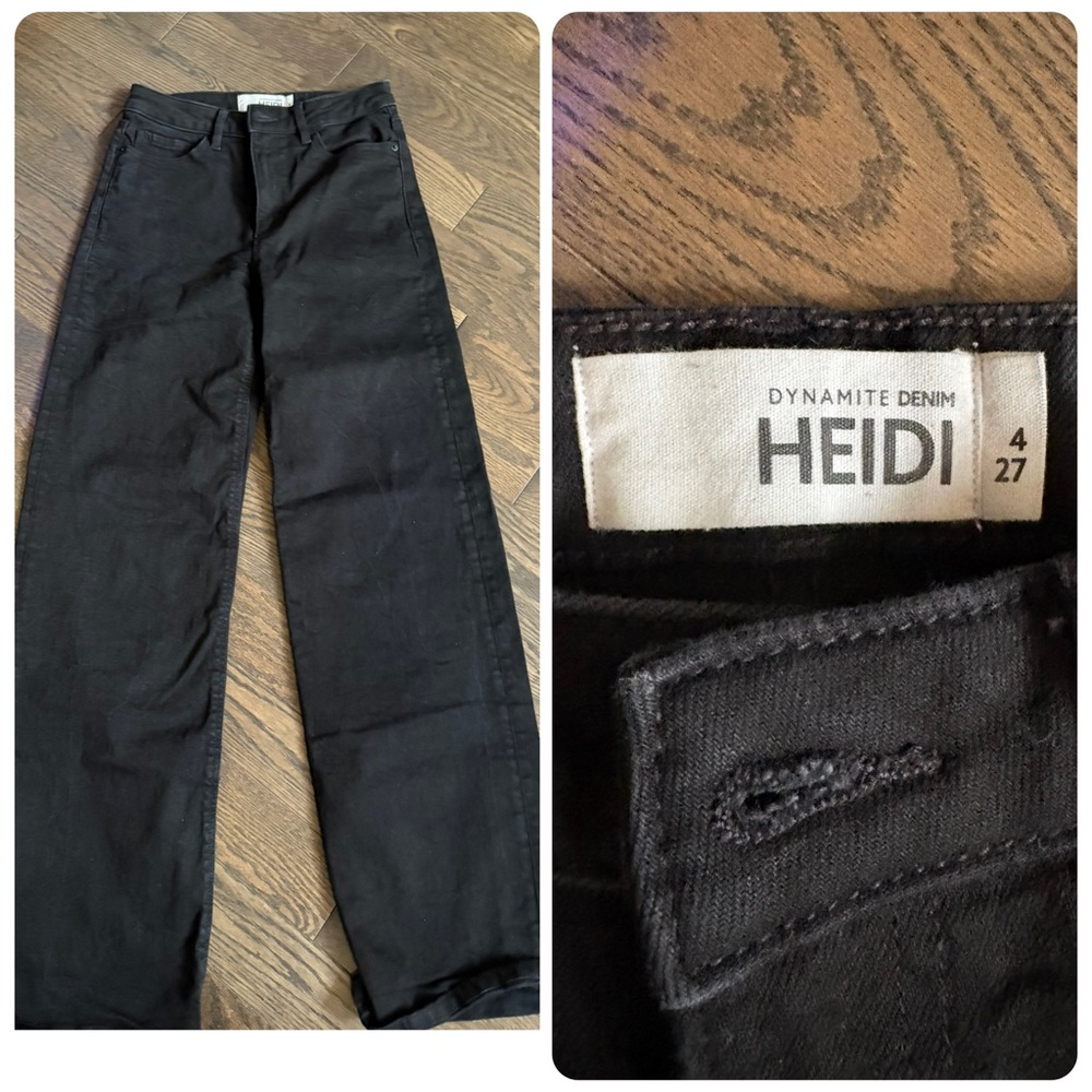 Dynamite Heidi Black Wide Leg Jeans